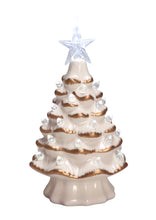 Load image into Gallery viewer, 7.5&quot; Ivory and Gold Ceramic Tree
