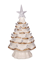 Load image into Gallery viewer, 7.5&quot; Ivory and Gold Ceramic Tree
