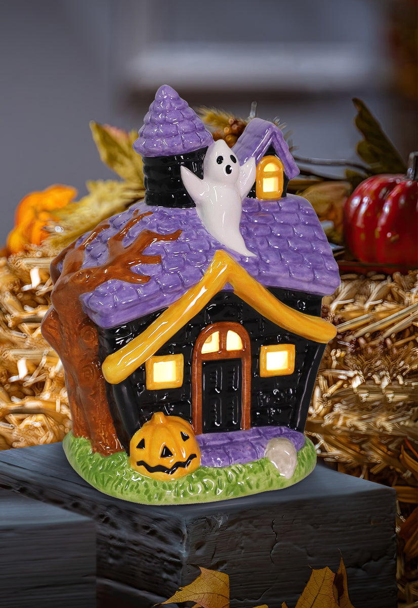 Ceramic Light Up Haunted House – Barbaras Hallmark